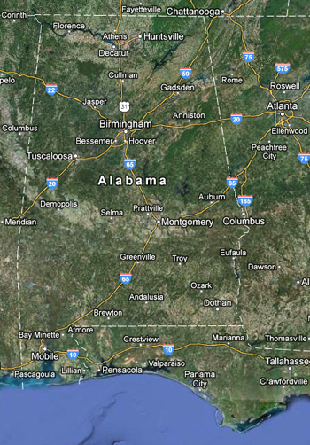 Map of Alabama